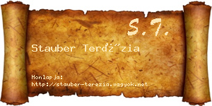 Stauber Terézia névjegykártya